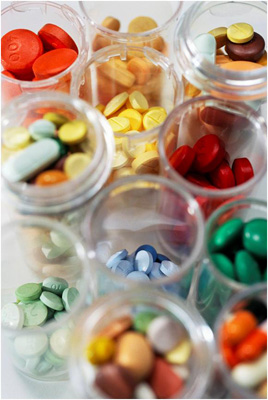 bottles of different pills